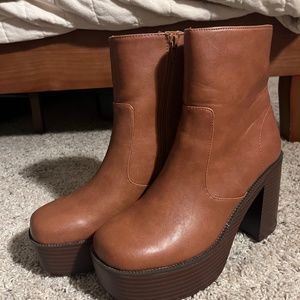 Madden Girl Brown Platform Boots